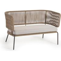 Kave Home 2-zits Tuinbank 'Nadin' 135cm, kleur Beige - thumbnail
