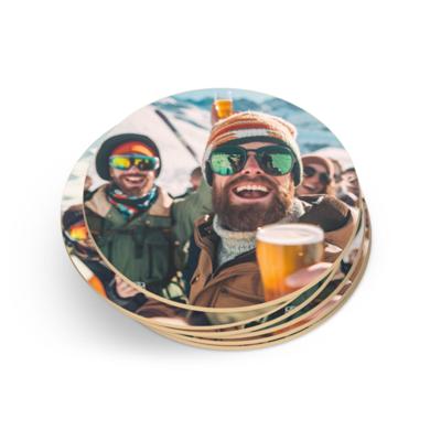Bierviltjes set met foto - Rond - 6 stuks