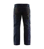 Blåkläder 1459 service werkbroek denim stretch - blauw/zwart maat 52 - thumbnail