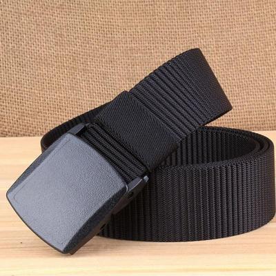 YKK 3.8 cm breed outdoor paardrijden wandelen sport casual stijl multifunctionele nylon taille gordel (zwart)