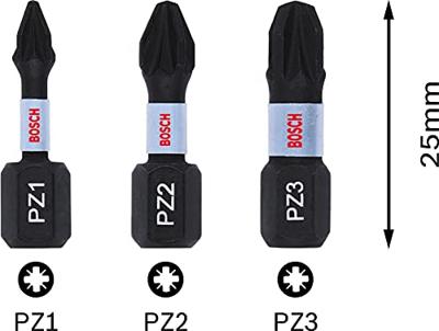 Bosch Accessories Bosch Power Tools 2608522471 Kruis-bit 1 stuks Kruiskop Pozidriv Bosch Accessories Bosch Power Tools 2608522471 Kruis-bit 1 stuks Kruiskop Pozidriv