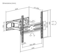 TV houder Aisens WT70TSLE-325 Zwart Staal (1 Stuks) - thumbnail