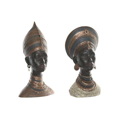 Decoratieve figuren Home ESPRIT Bruin Afrikaanse 30 x 20 x 53 cm (2 Stuks)
