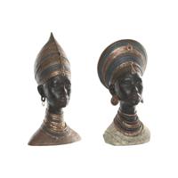 Decoratieve figuren Home ESPRIT Bruin Afrikaanse 30 x 20 x 53 cm (2 Stuks) - thumbnail