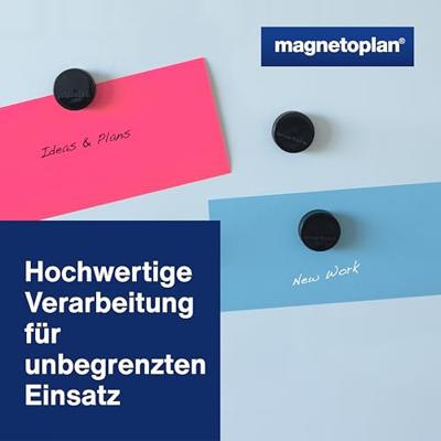magnetoplan Magneet (Ø x h) 34 mm x 12.5 mm Rond Zwart 10 stuk(s) 1665012