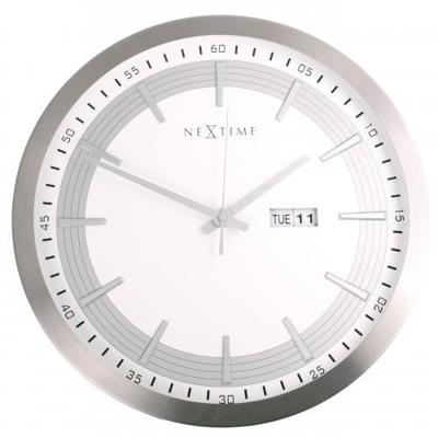 NeXtime klok 3009 captain, ø44 cm, wall, white