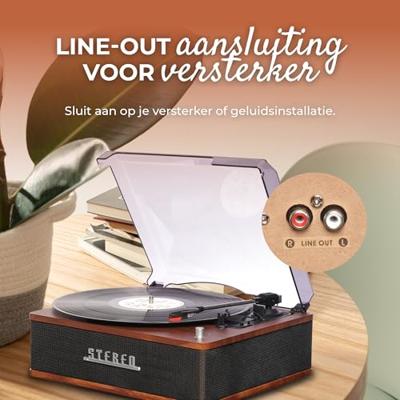 Denver VPB-262 Platenspeler Zwart, Hout