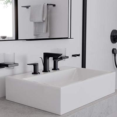 Hansgrohe Wastafelmengkraan Talis E 3-Gats Met Trekwaste Mat Zwart