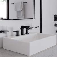 Wastafelmengkraan Talis E HansGrohe 3-Gats Met Trekwaste Mat Zwart - thumbnail