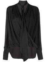 Derek Lam draped shirt - Black - thumbnail