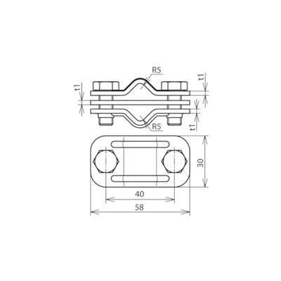 DEHN UTK 8.10 8.10 ZP V2A Scheidingsklem 1 stuk(s)
