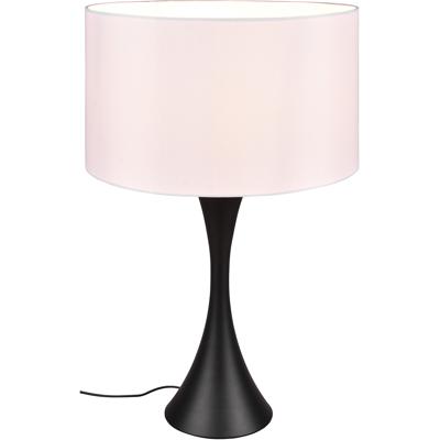 LED Tafellamp - Tafelverlichting - Trion Safari - E27 Fitting - Rond - Mat Zwart - Aluminium - Max. 60W