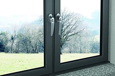 Basi 7554-0010 Venstergreep met drukknopbeveiliging Zilver Basi 7554-0010 Venstergreep met drukknopbeveiliging Zilver