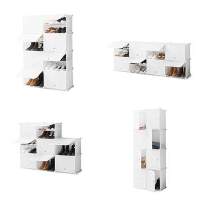 Draagbaar Modulair Schoenenrek InnovaGoods Wit Inhoud 36 paar