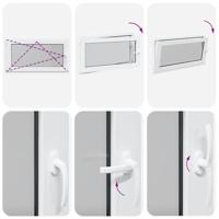 Kelderraam RISOR 110x60 cm draaikiep-draai DIN links wit - thumbnail