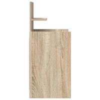 Nachtkastje met 2 lades 38x34x80 cm sonoma eikenkleurig - thumbnail