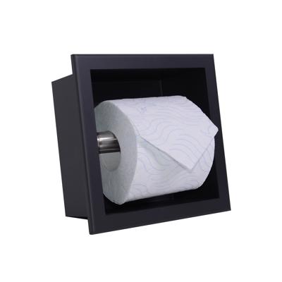 Inbouw Toiletrolhouder BWS Mat Zwart