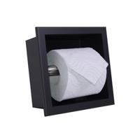 Inbouw Toiletrolhouder BWS Mat Zwart - thumbnail