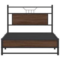 Bedframe zonder matras 107x203 cm spaanplaat bruin eikenkleurig - thumbnail