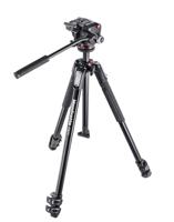 Manfrotto 190X - Kit trípode y rótula 2 Way fluida, 3 Secciones, Aluminio - thumbnail