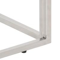 Salontafel roestvrijstaal en gehard glas zilverkleurig - thumbnail