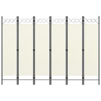 Kamerscherm met 6 panelen 240x180 cm wit - thumbnail
