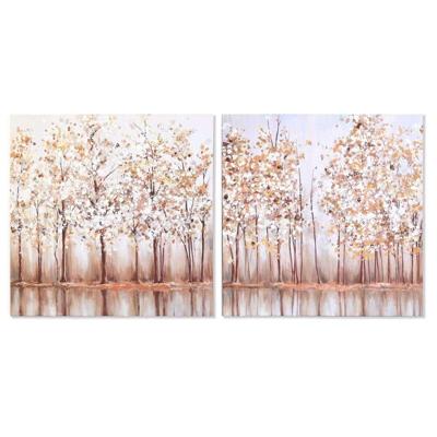 Canvas DKD Home Decor Bomen Traditioneel 90 x 2 x 90 cm (2 Stuks) Canvas DKD Home Decor Bomen Traditioneel 90 x 2 x 90 cm (2 Stuks)
