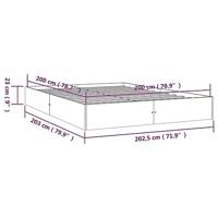Bedframe zonder matras massief hout 200x200 cm - thumbnail