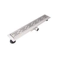 Brauer Douchegoot RVS Flens 80x7 cm Inclusief RVS Sifon En Haarfilter Brauer - thumbnail