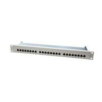 LogiLink NP0040 24 poorten Netwerkpatchpaneel 483 mm (19) CAT 6 1 HE Grijs Ingericht - thumbnail
