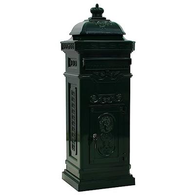 VidaXL Pilaar brievenbus vintage stijl roestbestendig aluminium groen