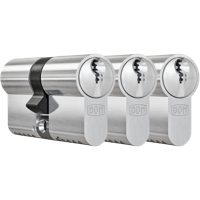 DOM set [3x] dubbele cilinder gelijksluitend - 333 Plura SKG2 - 30-30 mm - thumbnail