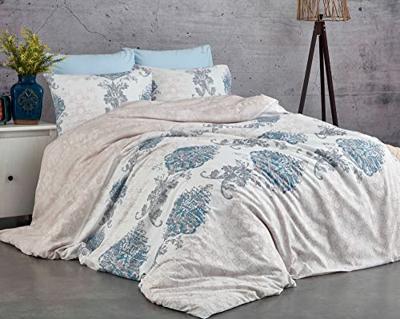 Beddengoedset - 1 dekbedovertrek 220 x 240 cm + 2 kussenslopen 60 x 60 cm - 100% versterkt katoen - Blauw Beddengoedset - 1 dekbedovertrek 220 x 240 cm + 2 kussenslopen 60 x 60 cm - 100% versterkt katoen - Blauw