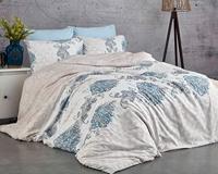 Beddengoedset - 1 dekbedovertrek 220 x 240 cm + 2 kussenslopen 60 x 60 cm - 100% versterkt katoen - Blauw - thumbnail