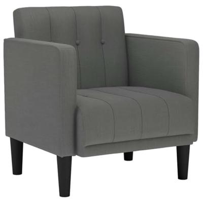 Fauteuil met armleuningen 53 cm stof donkergrijs Fauteuil met armleuningen 53 cm stof donkergrijs