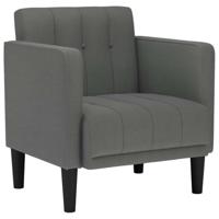 Fauteuil met armleuningen 53 cm stof donkergrijs - thumbnail