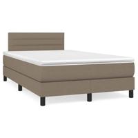 Boxspring met matras stof taupe 120x200 cm - thumbnail
