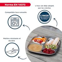 Gecompartimenteerde lade - THERMOBABY - 4 compartimenten - BPA-vrij - Roestvrij staal - thumbnail