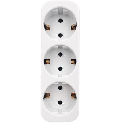 Stopcontact Verdeelstekker 3680W - 3-Voudig Mat Wit Kunststof