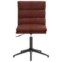 Eetkamerstoel kunstleer glanzend bruin - thumbnail