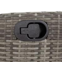 9-delige Tuinset met kussens poly rattan grijs - thumbnail