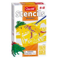 Quercetti Sagome dinosauriërs tekensjablonen 6-delig - thumbnail