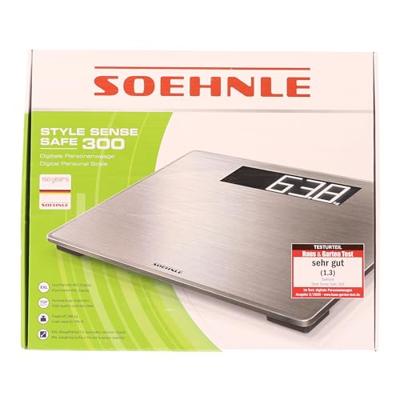 Soehnle 63867 Style Sense Safe 300 Digitale Personenweegschaal RVS Soehnle 63867 Style Sense Safe 300 Digitale Personenweegschaal RVS