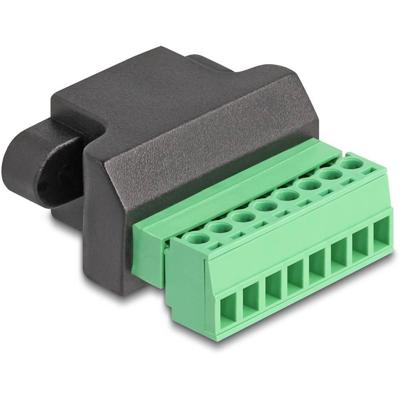 Delock RJ45 Netwerk Adapter [1x RJ45-bus - 1x Bus] Zwart, Groen
