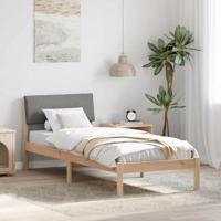 Bedframe Bruin en taupe 80 x 200 cm Massief grenenhout - thumbnail
