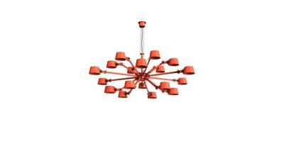 Tonone Bolt Chandelier 18 arms Hanglamp - Oranje