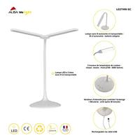 ALBA LED draadloze LED bureaulamp Twin, zwart - thumbnail