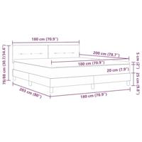 Boxspringbed met matras Lichtgrijs 180 x 200 cm Fluweel - thumbnail