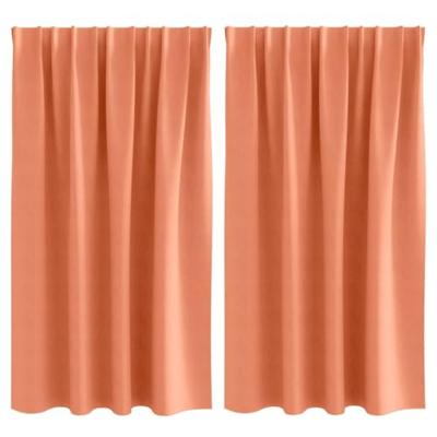 VidaXL Zwart-out gordijnen met ringen 2 pcs terracotta 140 x 140 cm VidaXL Zwart-out gordijnen met ringen 2 pcs terracotta 140 x 140 cm