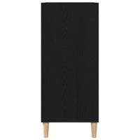 Platenkast met plank Zwart eiken 84,5 x 38 x 89 cm Bewerkt hout - thumbnail